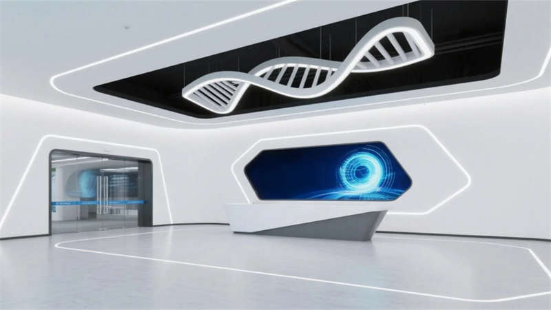 科技創(chuàng)新，簡(jiǎn)約空間——合肥生物制藥廠(chǎng)展廳裝修設(shè)計(jì)效果圖