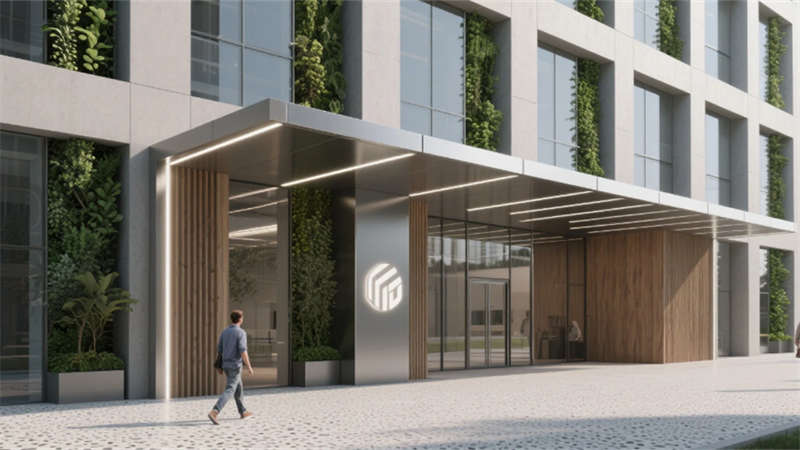 自然共生，科技隱現(xiàn)——1800平現(xiàn)代辦公空間合肥裝修設(shè)計(jì)新范本