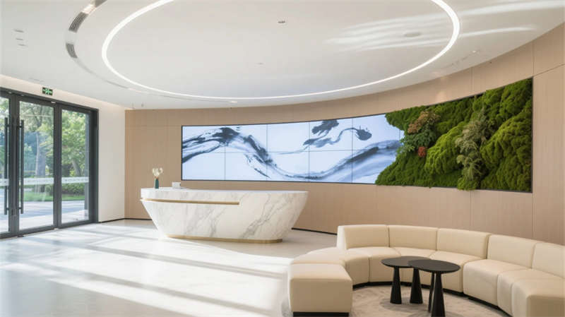 綠意融科技，合肥1500平辦公室裝修設(shè)計(jì)效果圖