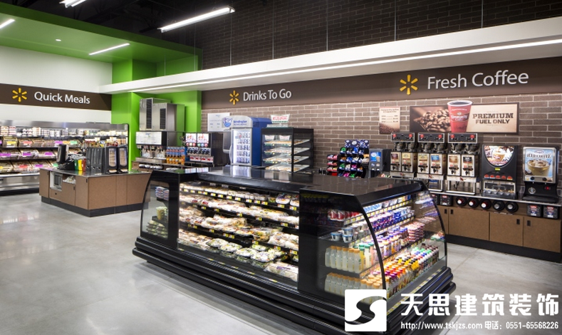 合肥比那里的裝修設(shè)計時尚與實用的結(jié)合，便利店裝修，便利店設(shè)計